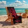 Personalized customized proof beach towel with Baphomet pattern - soft, absorbent, quick-drying, perfect swimming, camping&bathing