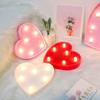Heart Shape Design LEDs Light Standing Sign with Bulbs Night Lamp Warm White Constant Bright Light