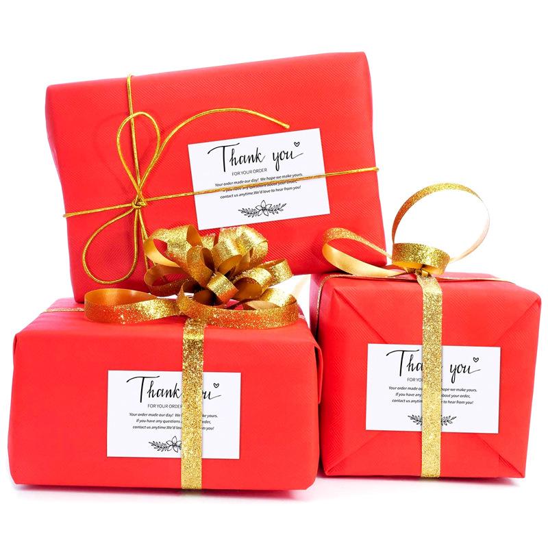 50pcs White Thank You For Your Order Cards Flower Pattern Handmade Package Inserts Small Business Online Retails Gifts