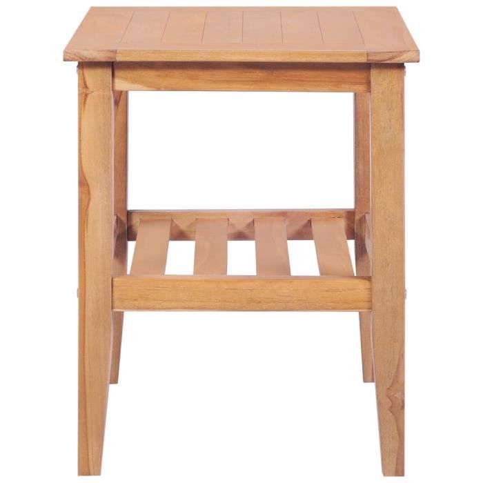 VidaXL Table basse 40x40x50 cm Carrée Teck solide
