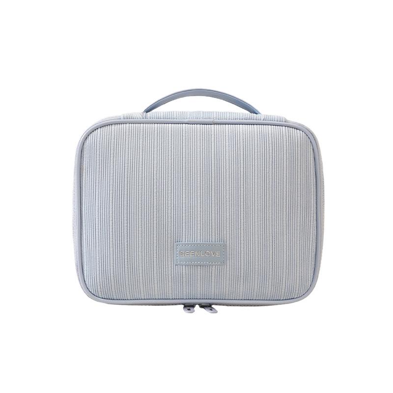 New Four Sided Handheld Makeup Bag Large Capacity Cosmetic Bag Women Travel Organizer Bags Toiletry Bag Skincare Organizer
