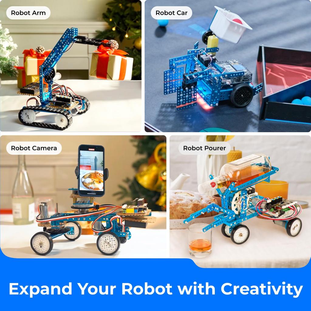 Makeblock mBot Ultimate Roboterarm STEM-Bildung DIY-Roboter-Kit Kompatibel mit Arduino C Python Raspberry Pi Scratch Montageroboter-App Fernbedienung