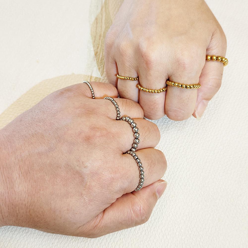 European & American Fashion Titanium Steel Elastic Ring, Vacuum Plated, Anti-oxidation, Non-fading.