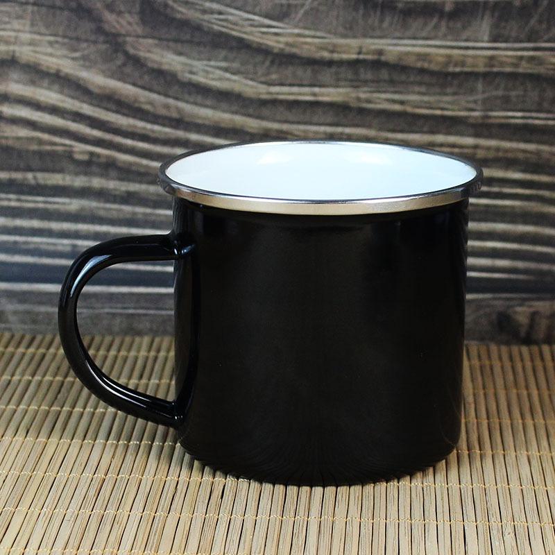 thick top quality 12oz 350ml enamel mug cup camping mug cup tea mug cup