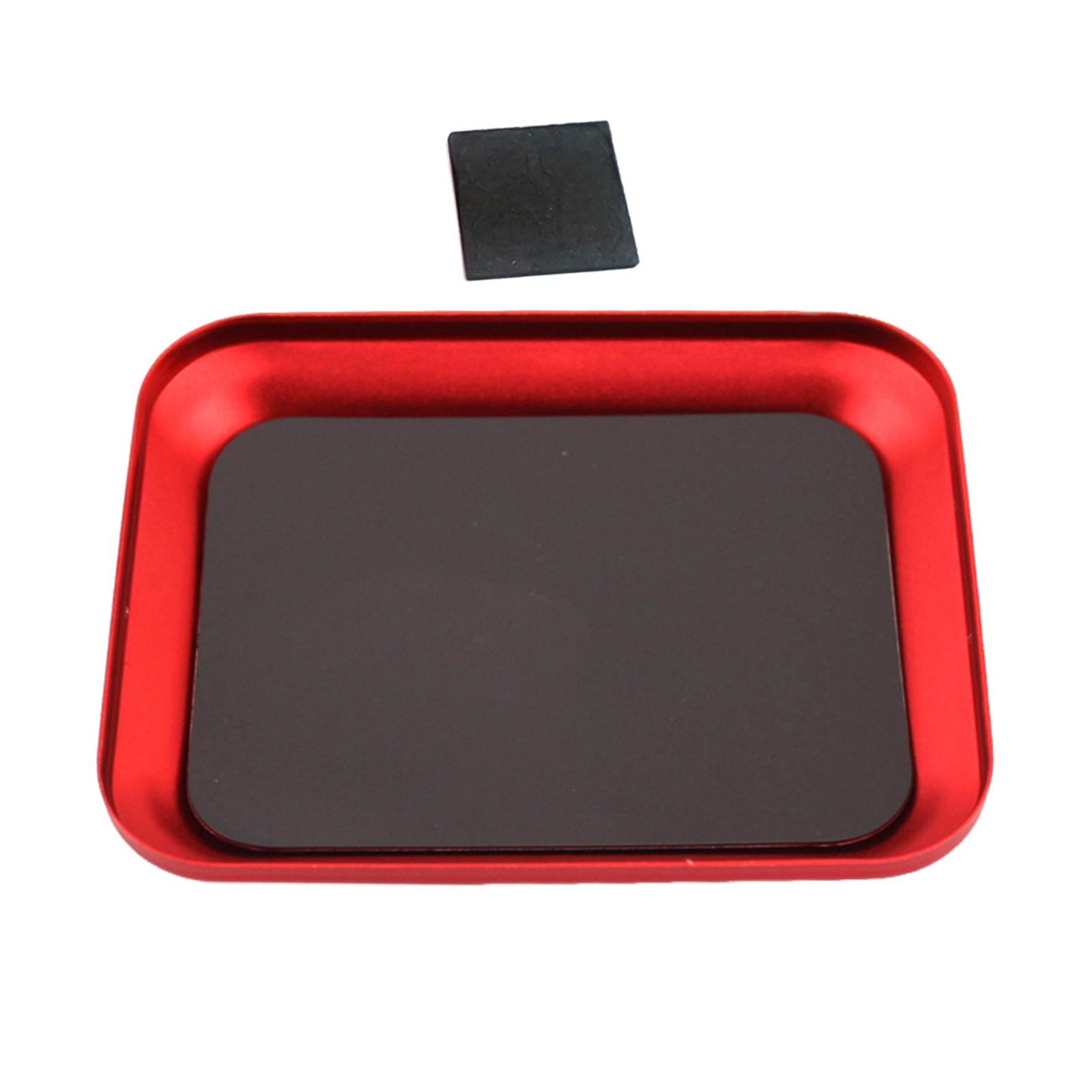 

Модернизированный магнитный лоток для винтов Магнитный лоток для деталей для надежной организации металлических винтов в мастерских и проектах «сделай сам» красный