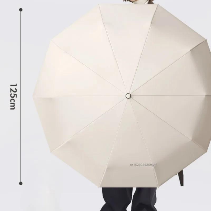 Extra Large Reinforced Wind-resistant Rain-resistant Dual-purpose UV Blocking Fully Automatic Ring-buckle Umbrella