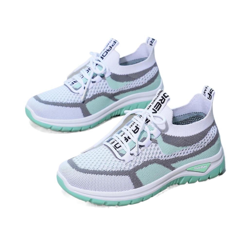 Women's Lightweight and Breathable White Sports Shoes - Comfortable Low Cut Lace Up Casual Walking Shoes, Outdoor Travel Shoes