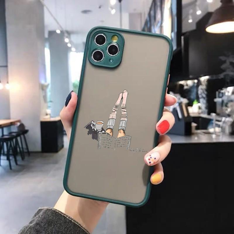 Book Girl Coffee Phone Case For IPhone 14 13 12 11 Mini Pro Max XS X Max XR 8 7 Plus SE 2022 Skin Color Phone Cover