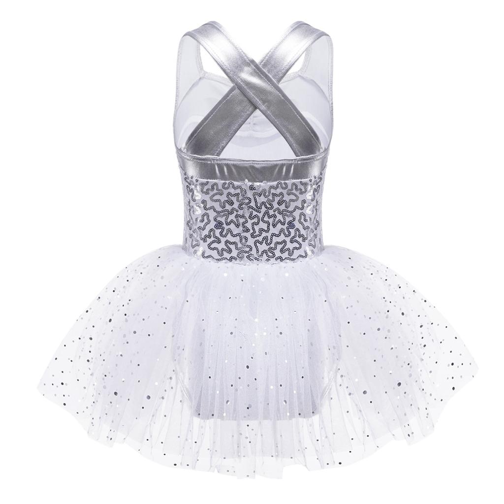 Dziewczęce błyszczące cekiny baletowe sukienki do tańca gimnastyka łyżwiarstwo figurowe kostiumy do tańca występy liryczne stroje taneczne