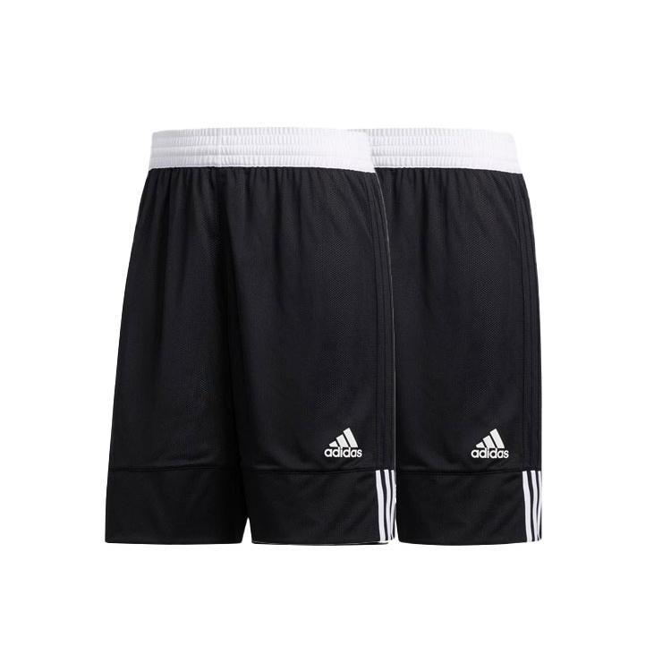 Men's adidas Reversible Contrasting Colors Basketball Training Sports Shorts Black DX6386