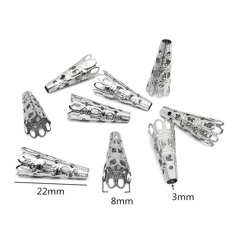 30pcs Stainless Steel Drop Extender Chain Pendant End Spacer Caps End Crimp Crod Bukle Tip Clasp DIY Jewelry Making Accessories
