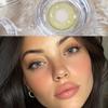 FRESHLADY Gray Brown Colored Contact Lenses 2pcs 14.2mm Yearly Soft Natural Beauty Pupils for Daily & Party Makeup