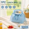 Isolierte Lunchtasche mit großem Fassungsvermögen, wasserdicht, thermisch, mit Kordelzug, Tragetasche, Aufbewahrungsorganizer für Büro, Arbeit, Picknick, Reisen