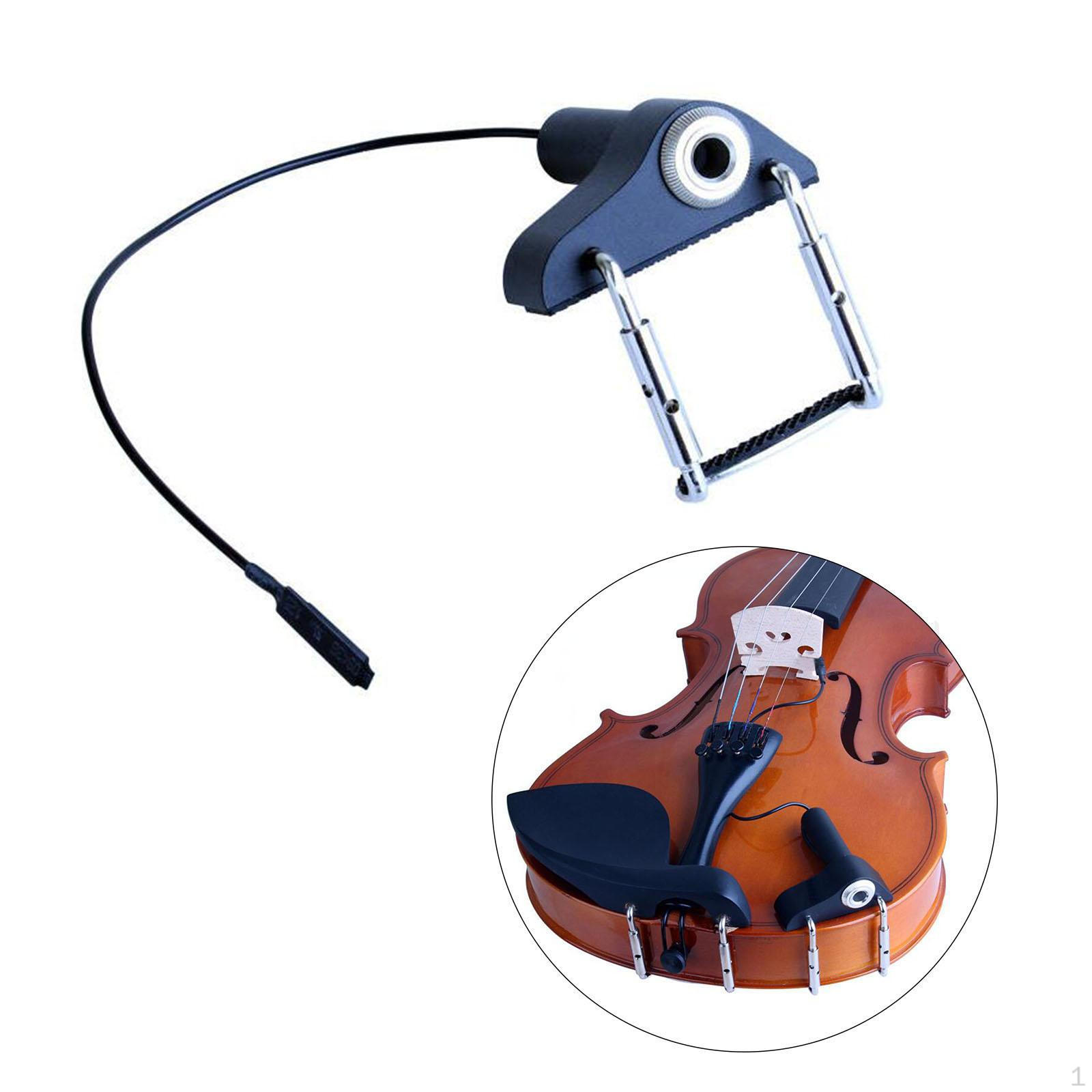 

Piezo Pickup Transducer Good Sound Easy to Install Portable for Bass Ukulele Electric