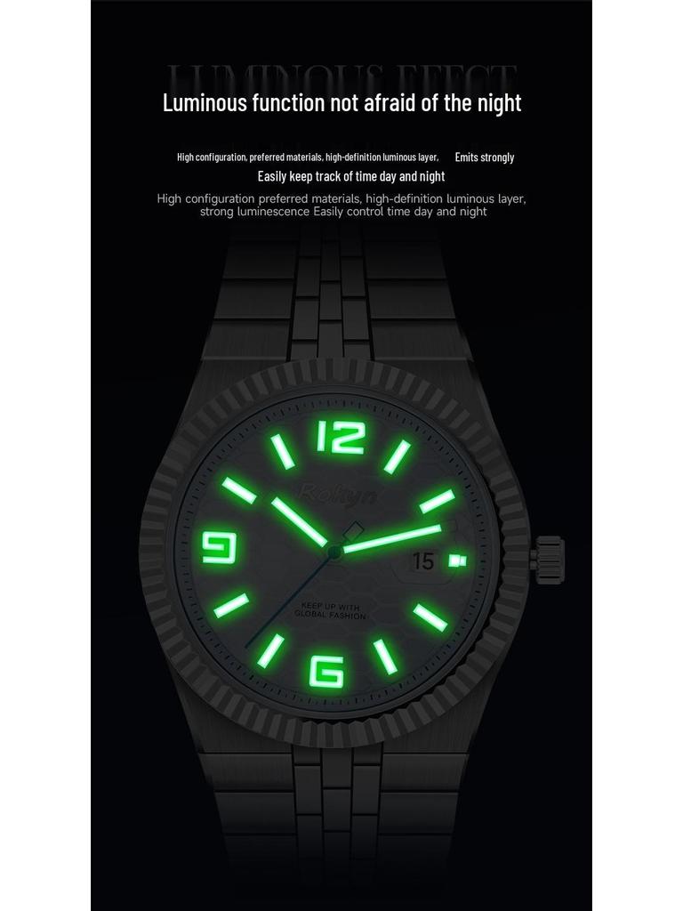 Luxury Men's Waterproof Quartz Watch with Calendar - Land Rover Style