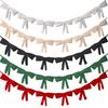 Yousheng 6Pcs Red Velvet Bow Tie Wreath Bowknot Garland Christmas Decor Home Entryway Indoor Holiday Decoration with Ropes
