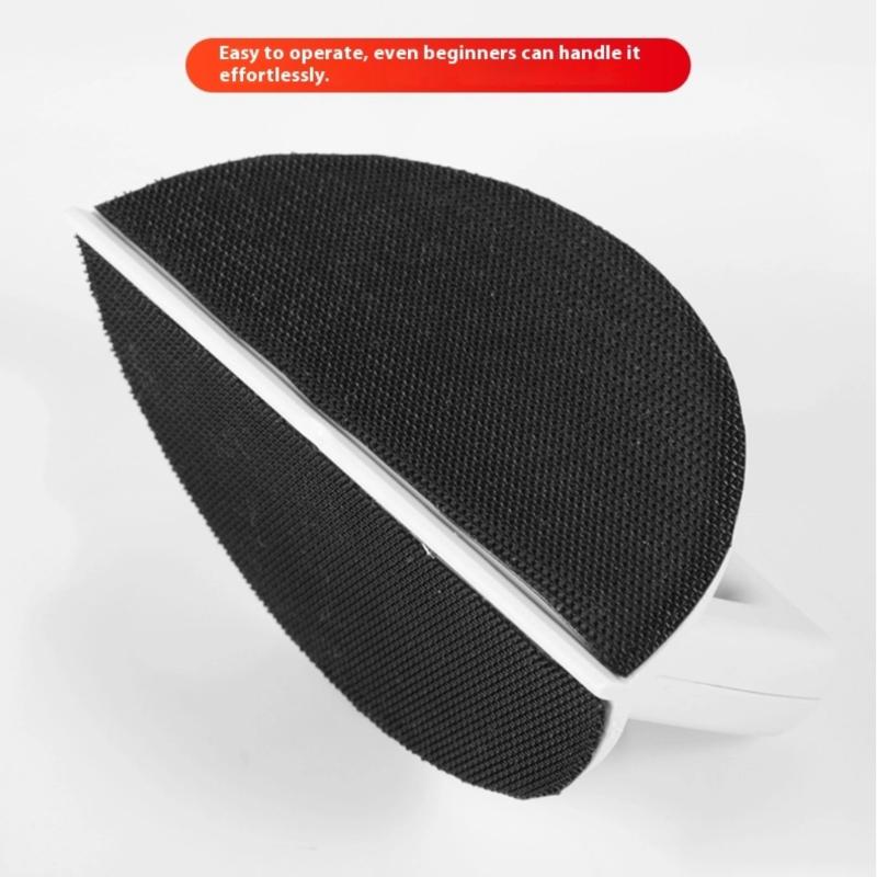 1 Satz Kunststoff Eckenschleifer Ergonomisches Handwerkzeug für Holzbearbeitung DIY-Projekte Selbstklebender Halbkreis Schleifpadhalter