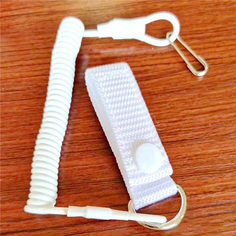 Anti-lost Elastic Lanyard Rope Spring Safety Strap Gun Rope For Key Ring Chain Flashlight Hunting Accessories