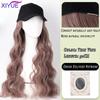 Hat Wig Female Long Hair One Piece Female Fashion Lazy Slightly Curly Hair Baseball Cap Wig Full Head Cover