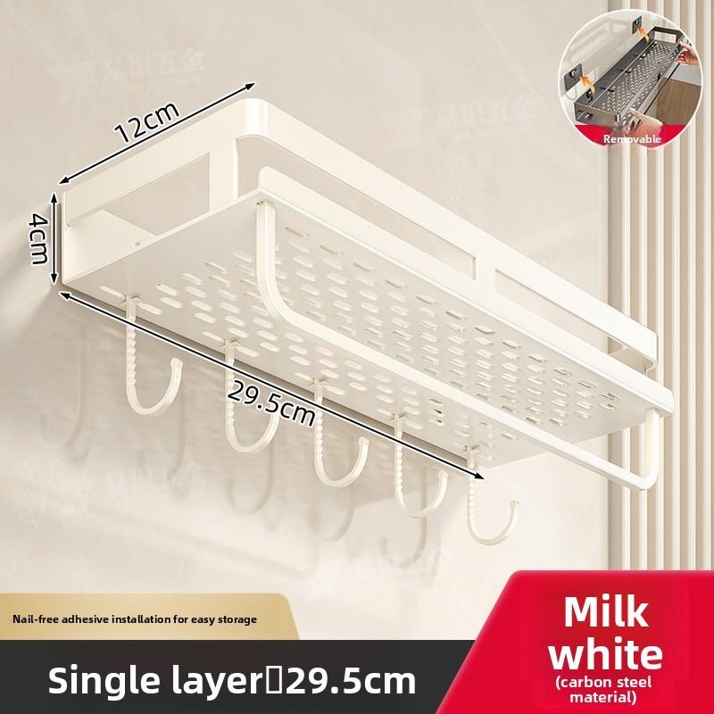 Bathroom Wall Mount Aluminum Storage Shelf With Removable Design For Toilet And Vanity Use