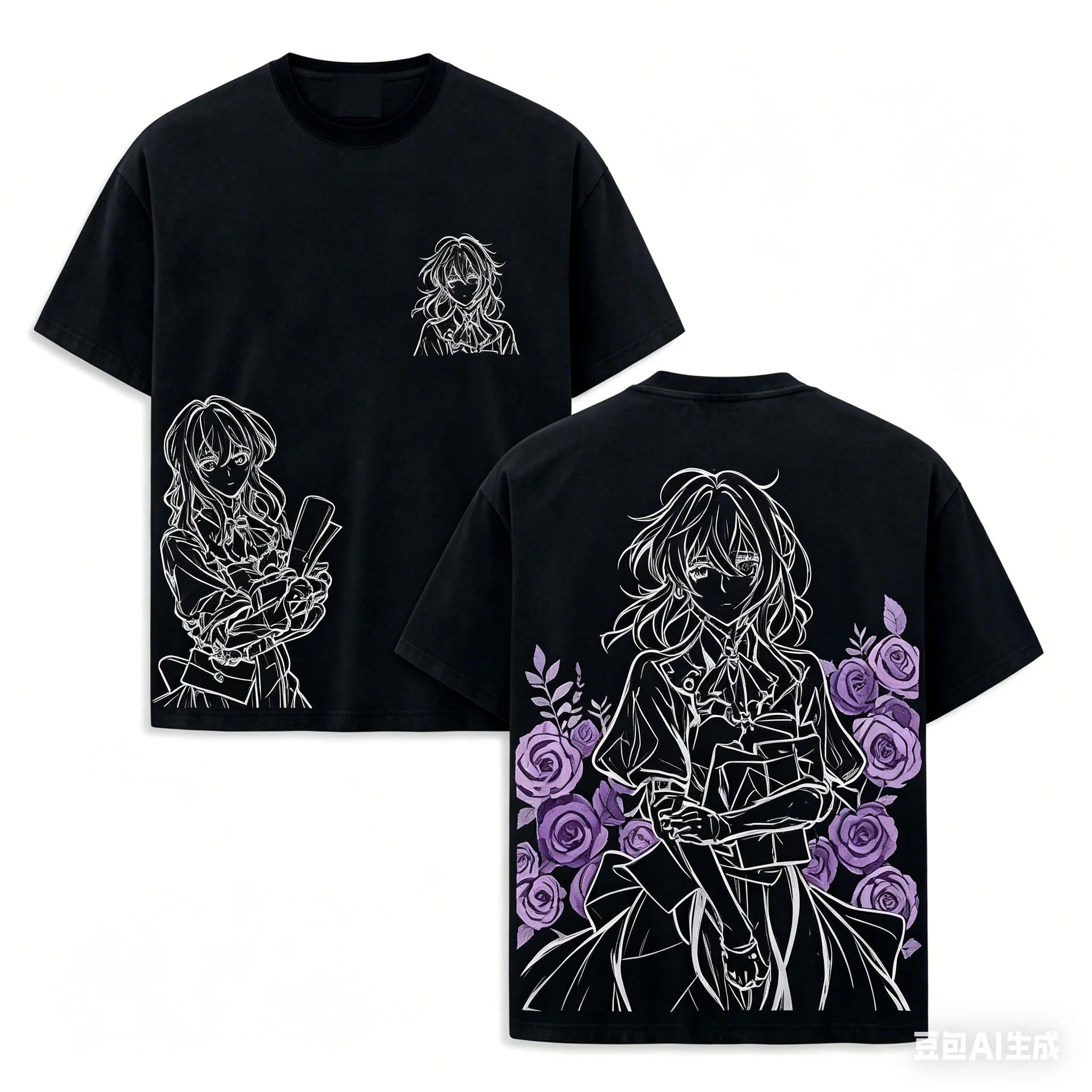 Violet Evergarden Anime Lover T shirt Year round clothing personality Clothes Plus Size Unisex New Model Streetwear Trendy gift 4XL
