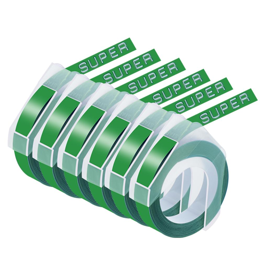 3/5/10PCS 3D Embossing Tapes Compatible for Dymo 520109 898130 9mm/12mm Label Tape For DYMO Embossers Xpress 12965 12966 Maker