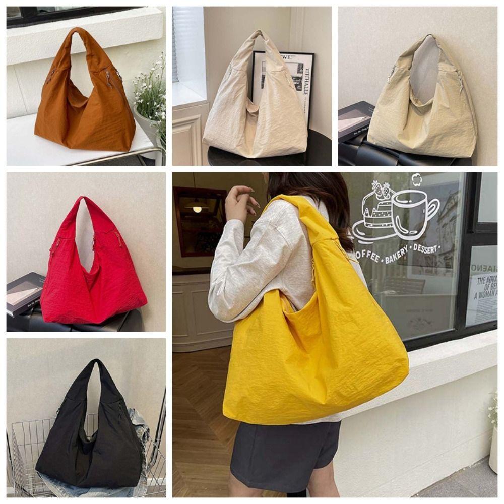 Casual Large Capacity Tote Bag Multi-Pocket Versatile Commuting Handbag Storage Pouch Travel