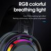 RGB Light Gaming Headset Surround Stereo Sound Earphone Soft Earmuffs Powerful Ergonomic Design Comfortable to Wear