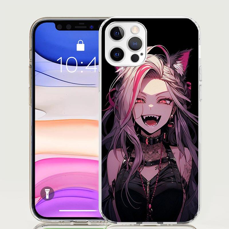 Cartoon Cool Demon Girl Phone Case For iPhone 17 Air 16 15 Plus 11 14 Pro Max 13 Mini 12 7 8 + SE Pattern Art Customized Cover 1