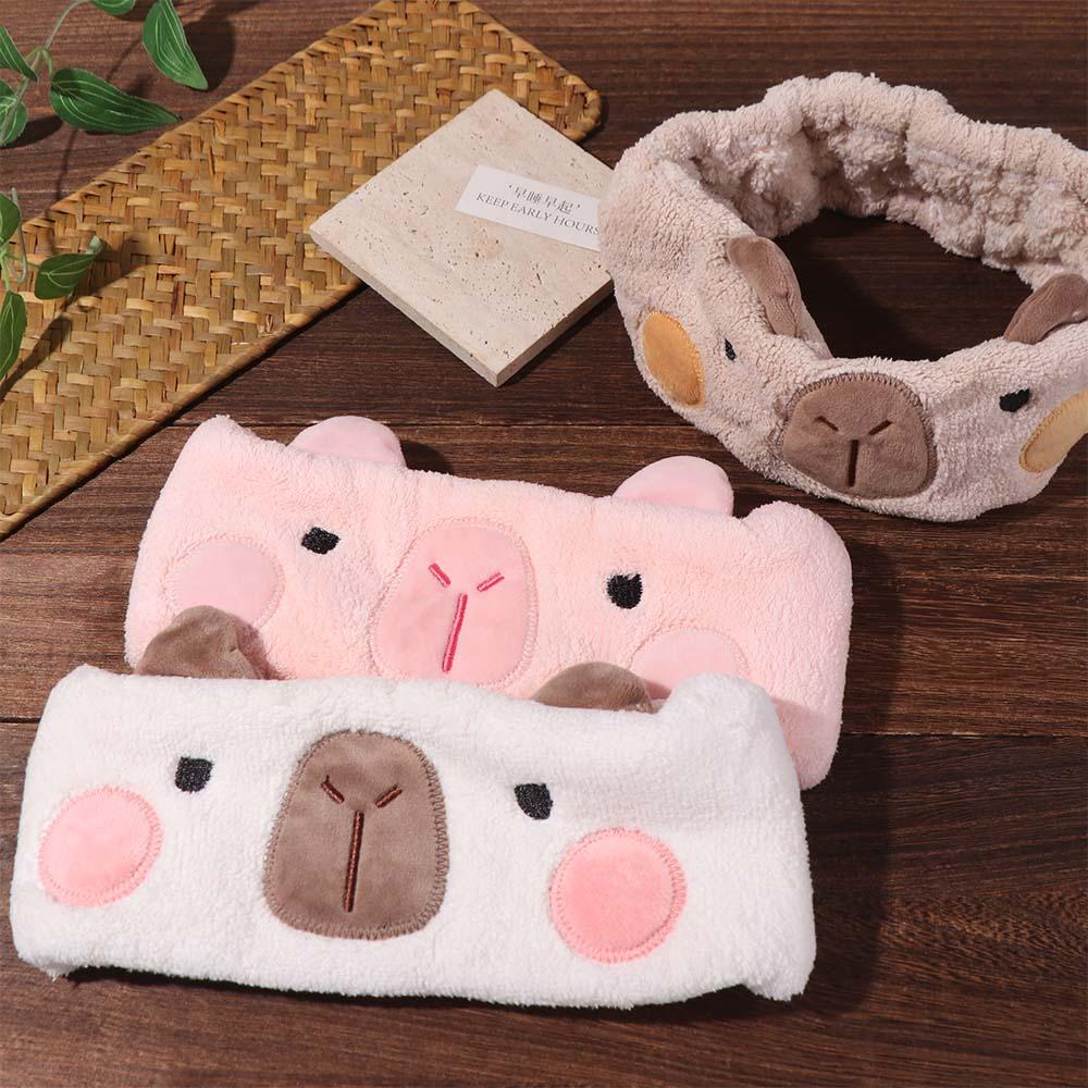 Multi-Color Capybara Headband Wide-brimmed Makeup Headband Cute Cartoon Hairband  Bathroom