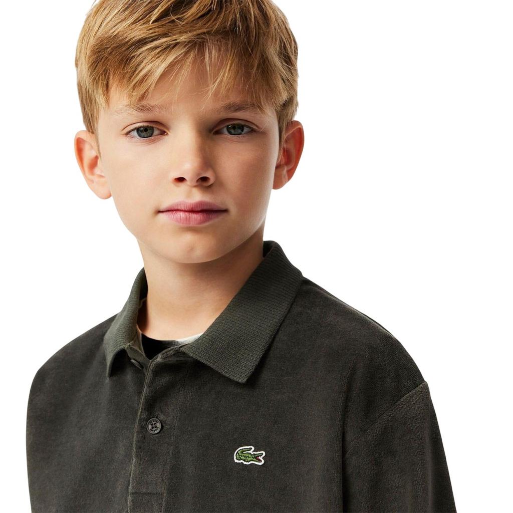 Lacoste Childrens/Kids Velour Long-Sleeved Polo Shirt