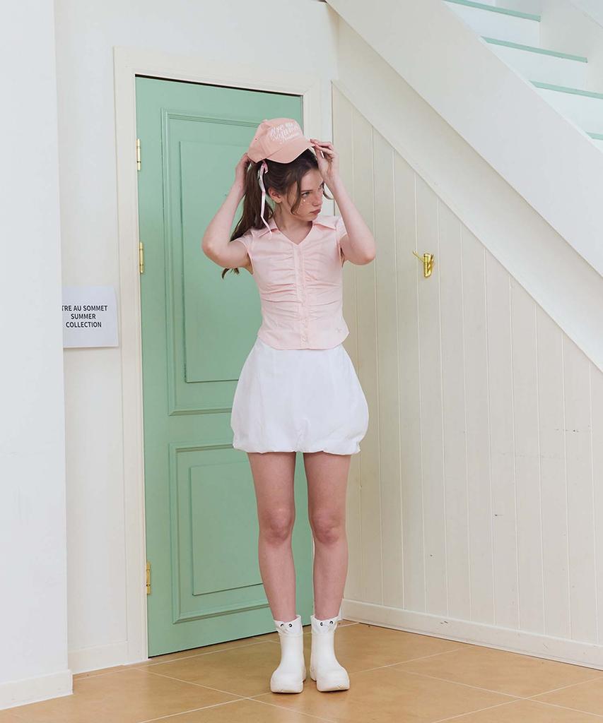 Etosome Balloon Mini Skirt (White)
