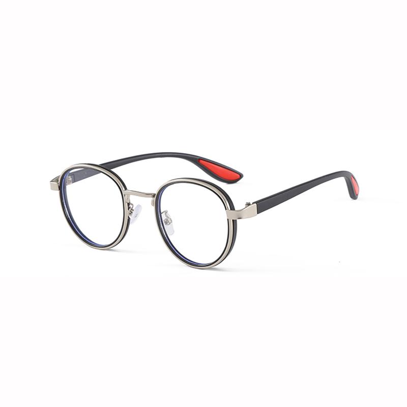 Dual Circle Retro Round Frame Reading Glasses Anti Blue Light Simple Elegant Eyewear for Middle-Aged Elderly