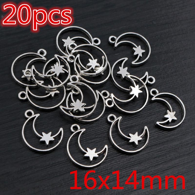 Neues Mode-Multi-Stil Antik Versilbert Bronze Mond Anhänger Metalllegierung Anhänger DIY Anhänger DIY Schmuckherstellung Zubehör