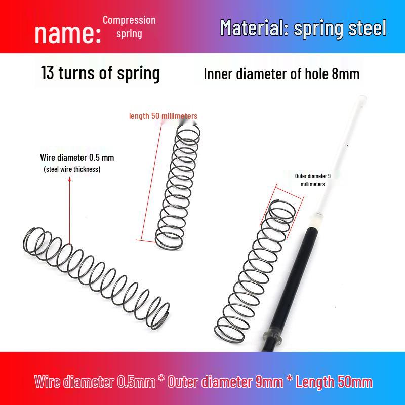 0.5mm Diameter Spring Steel Compression Spring for Precision Experiments and Miniature Helmet