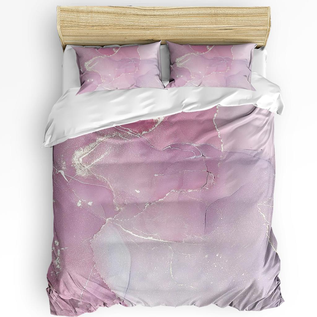 Marble Texture Duvet Cover With Pillow Case Custom 3pcs Bedding Set Quilt Cover Double Bed Home Textile