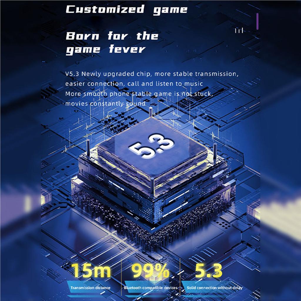 PRO70 Wireless Earbuds Headphone BT Earphones Sport Earbuds for Music Game Call Compatible with iOS Android