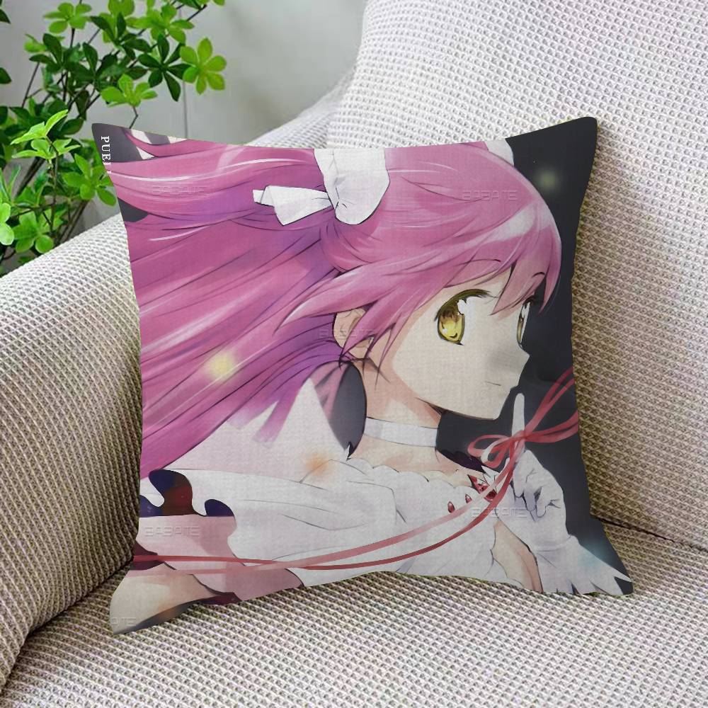 Puella Magi Madoka Magica Nap Anime Pillow Gift Home Office Decoration Bedroom Sofa Car Cushion Cover Case 45x45