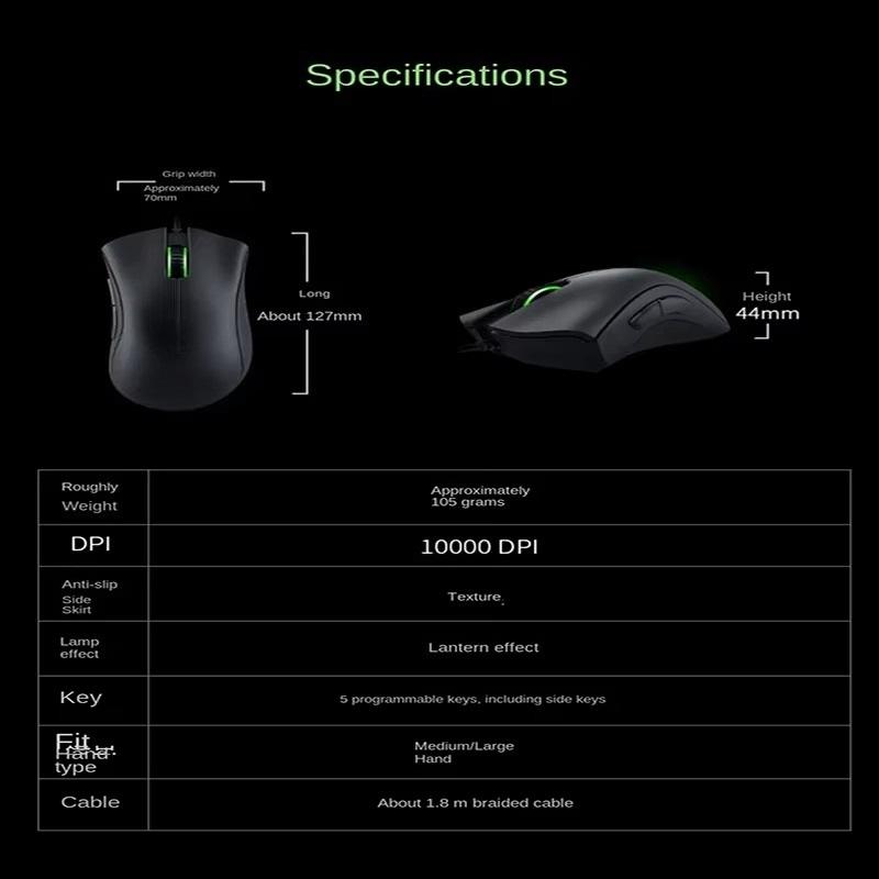 6400 DPI Kablolu Oyuncu Mouse Yeni Model Ultra Hassas Takip Yüksek Hassasiyet LOL E-sporları Ofis için Çift Amaçlı