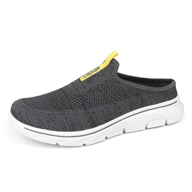 Plus Big Size 48 49 Summer Men Half Shoes Slip On Mesh Slippers Slides Lightweight Comfortable Breathable Dropshipping