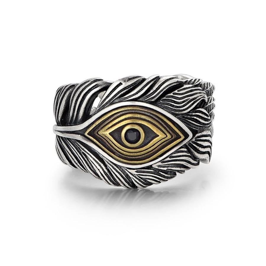 JWM Men's Rings Silver Plated Brass Ring for Men Women Adjustable Open Rings, Exquisite Packaging