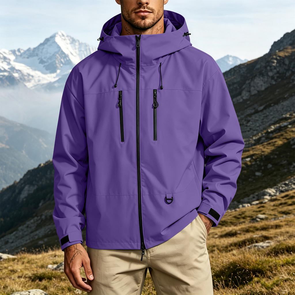 Men's Lightweight Hiking Jacket Outdoor Utility for Spring Fall