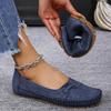 Mocassins plats cousus grande taille pour femmes