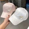 Kšiltovka Rhinestone Butterfly Dámské Jaro Léto Univerzální Klobouk se slunečníkem Krajkový vzor Kšiltovka