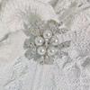 Strass Blumenbroschen Damen Elegant Mode Brosche Pins Neuer Schmuck Brosche Braut Hochzeitsaccessoires Simulierte Perle