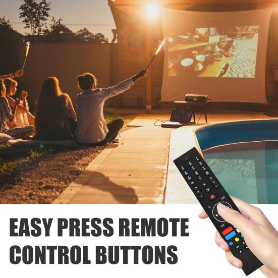 

TV Remote Control Replacement Parts Easy to Use Battery Powered Smart TV Remote Control for Vestel Bush TV Remote чорний