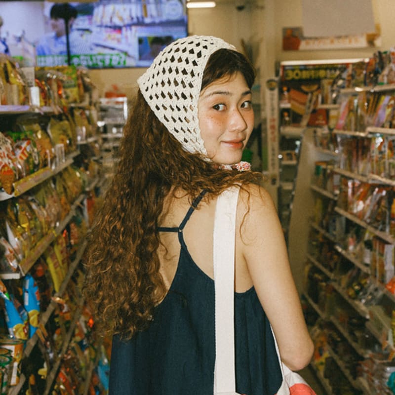 Naked Surf Club Flower Crochet Bonnet (Beige)