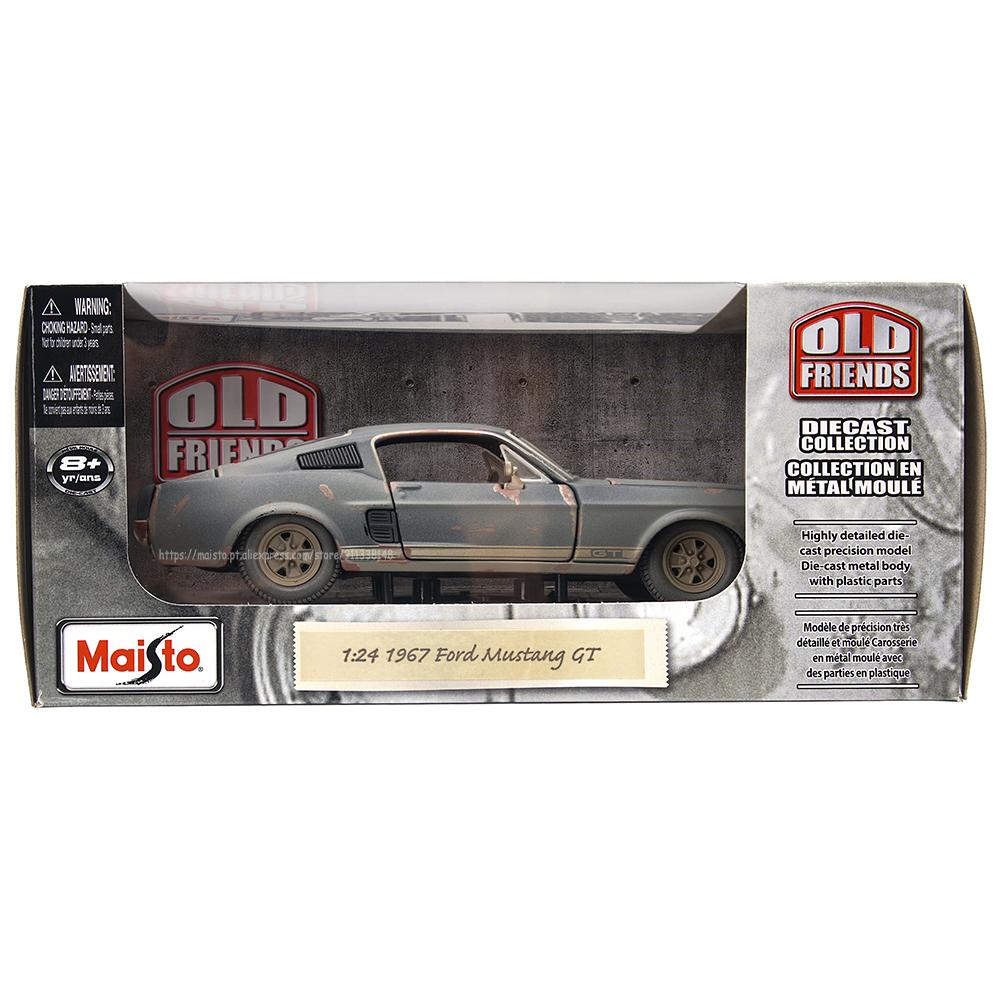 LLB4 Maisto 1:24 1967 Ford Mustang GT Make Old Modified Version Highly-detailed Die-cast Precision Model Car Model Collection Gift