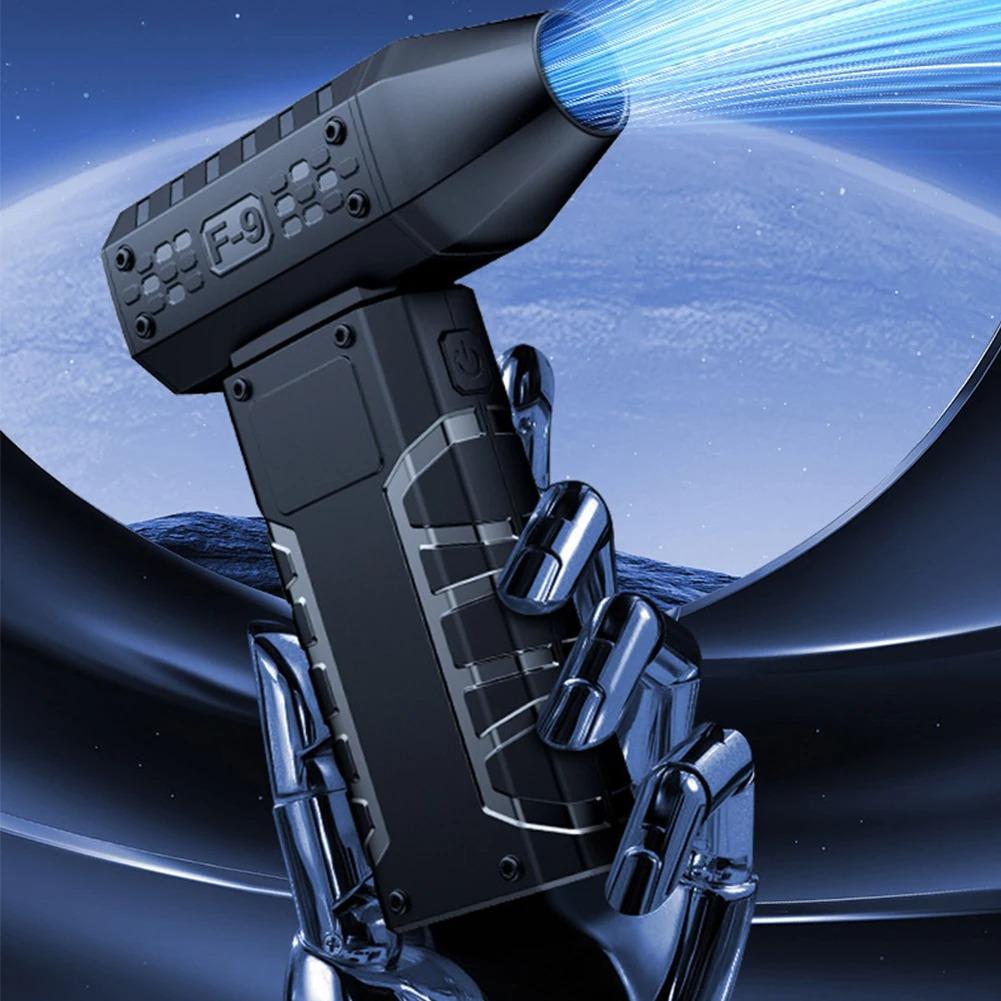 Mini Turbo Jet Fan 160000 RPM Digital Display Turbo Fan USB Rechargeable Brushless Motor Hair Dryer Powerful Blower With High Speed Duct Fan