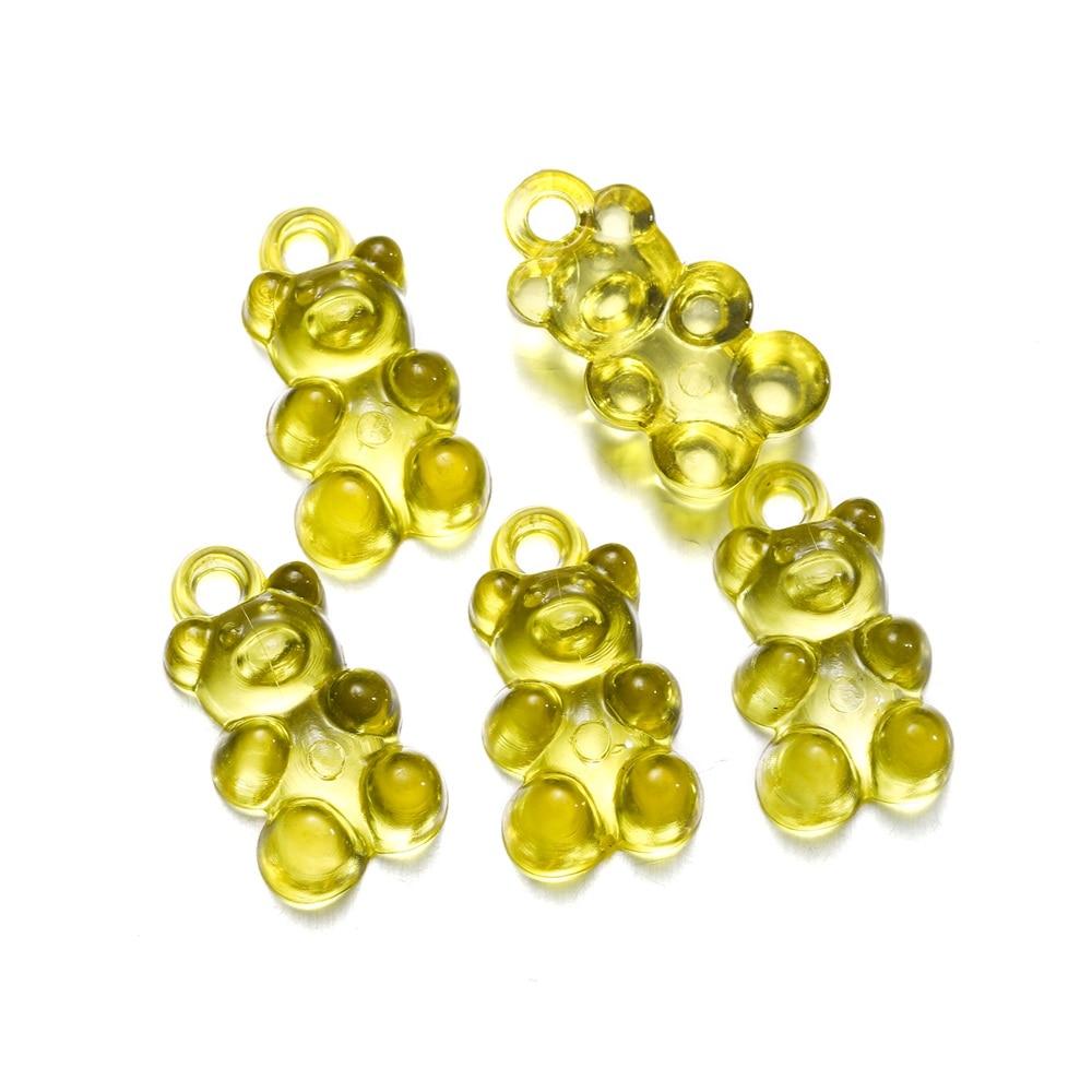 

10 шт./лот 12*21 мм акриловые мини-подвески с медведем для DIY серьги, ожерелье, браслет, кулон, аксессуары для изготовления ювелирных изделий